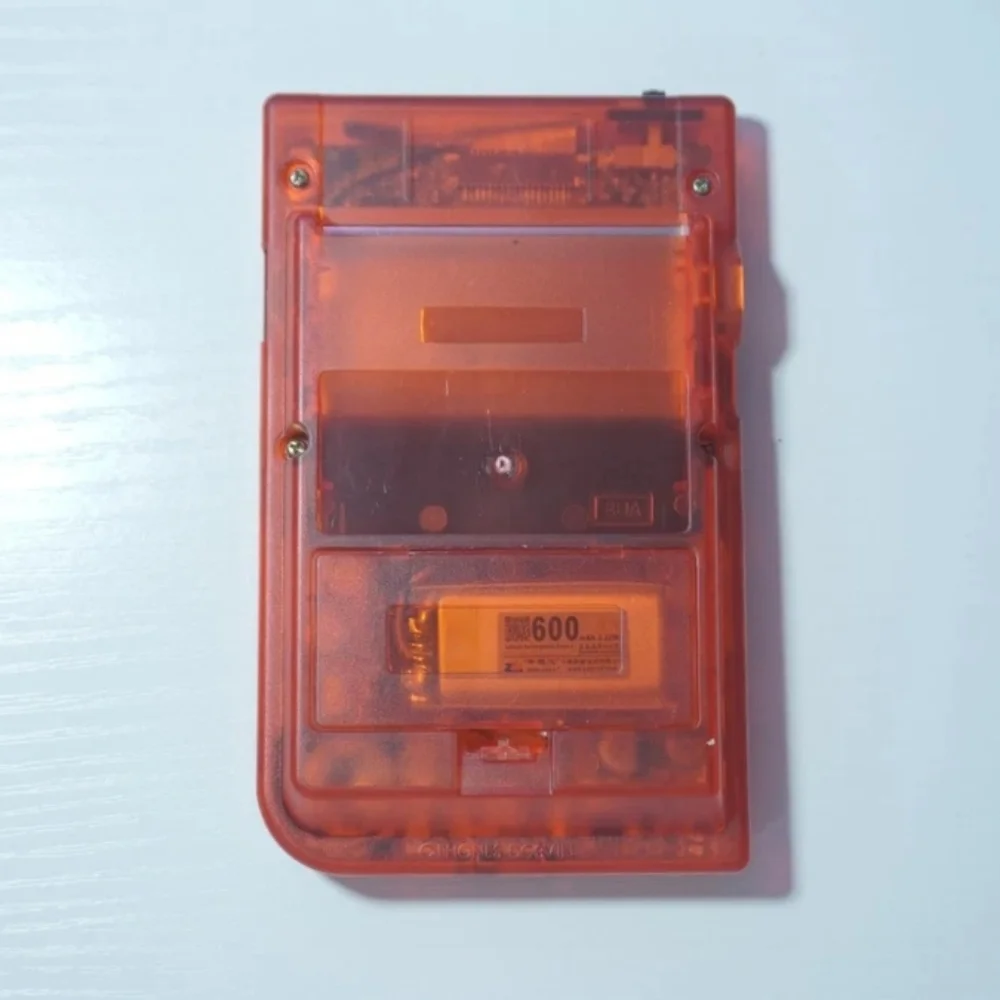 Clear Red Nintendo Game Boy Pocket Light (MGB-001) with Backlit IPS Screen